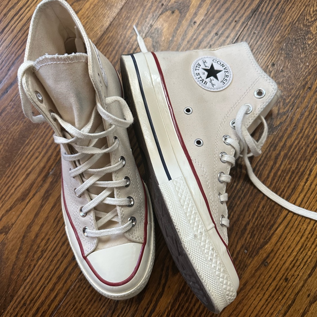 Converse Canvas High-Tops In Beige